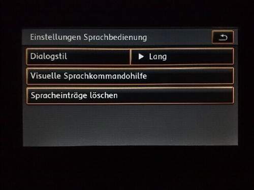 Einstellung Sprachkommandos