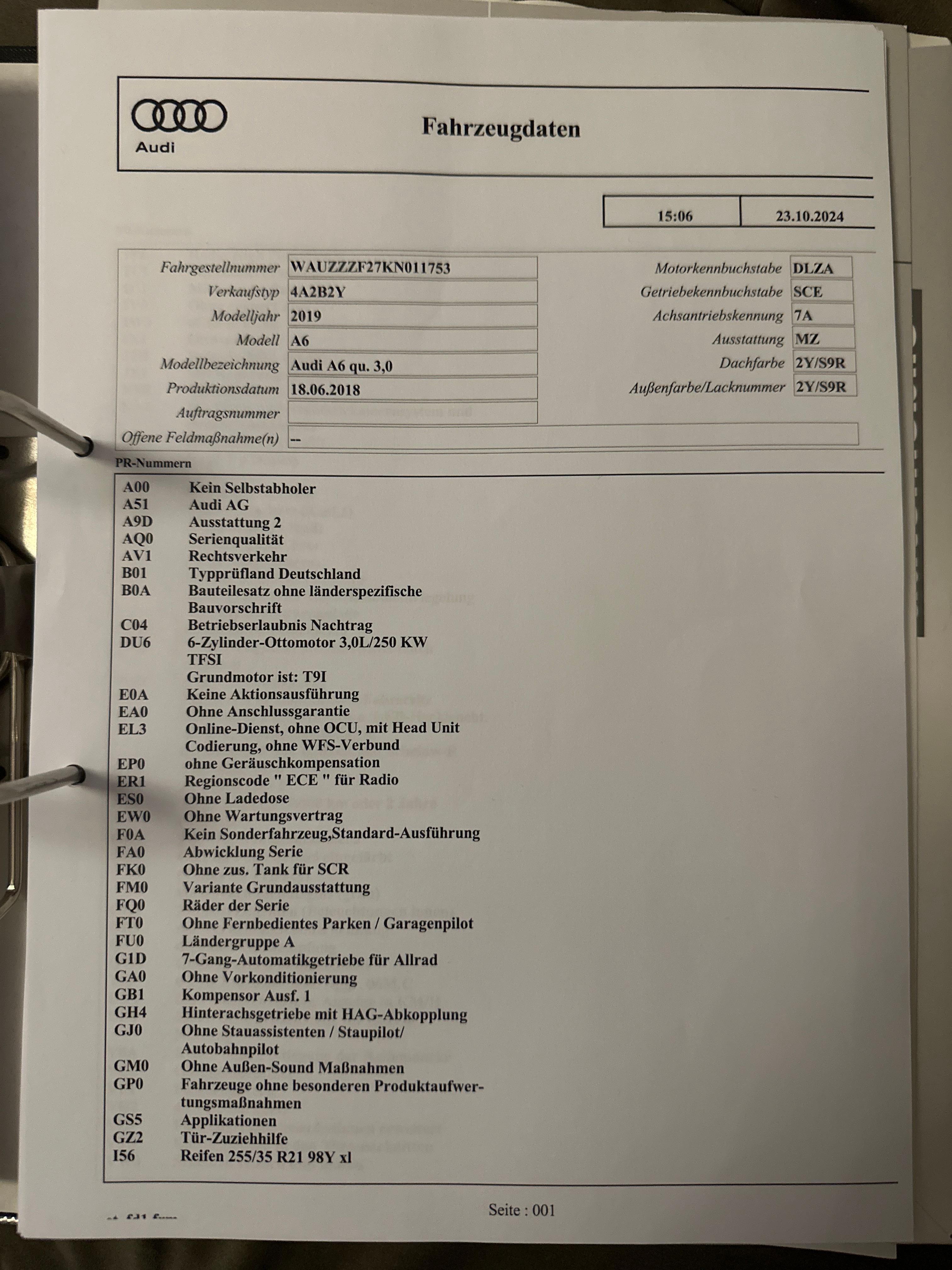 Neues Getriebe für A6 55 tfsi