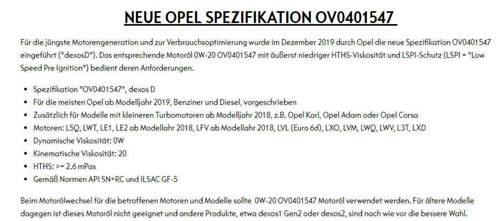 Öl-Freigabe