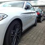 M Performance Zierstreifen und 19'' Doppelspeiche 405