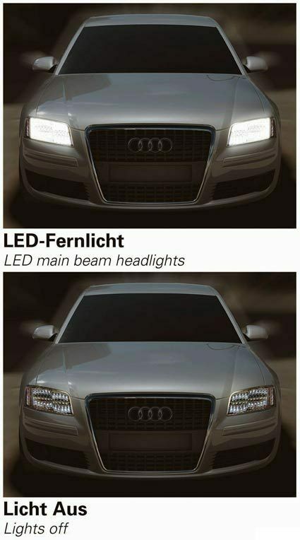 Neulich bei Ingolstadt!Audi S6 mit grellen bläulichen Leds in den Standlichtern!