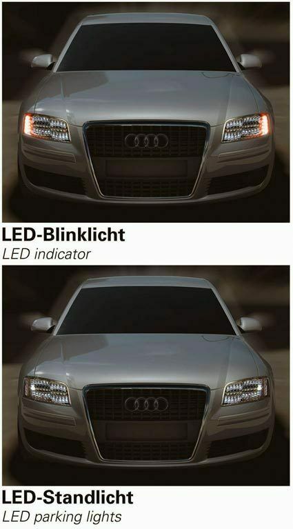 Neulich bei Ingolstadt!Audi S6 mit grellen bläulichen Leds in den Standlichtern!