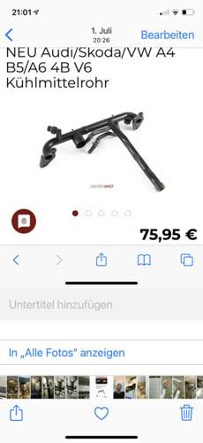 Kühlmittelrohr welches neu muss
