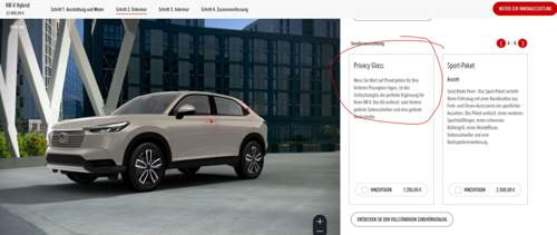 Honda HRV privacy glass