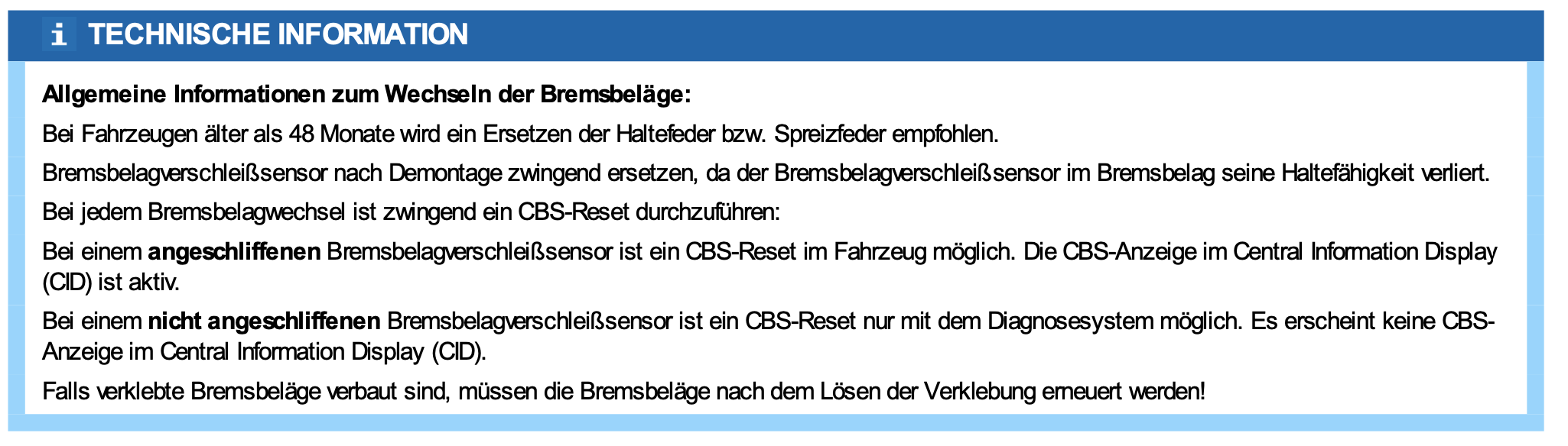 NewTIS Anleitung Bremsen vorne