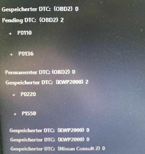 Fehlercode (WKL an, kein Gas)