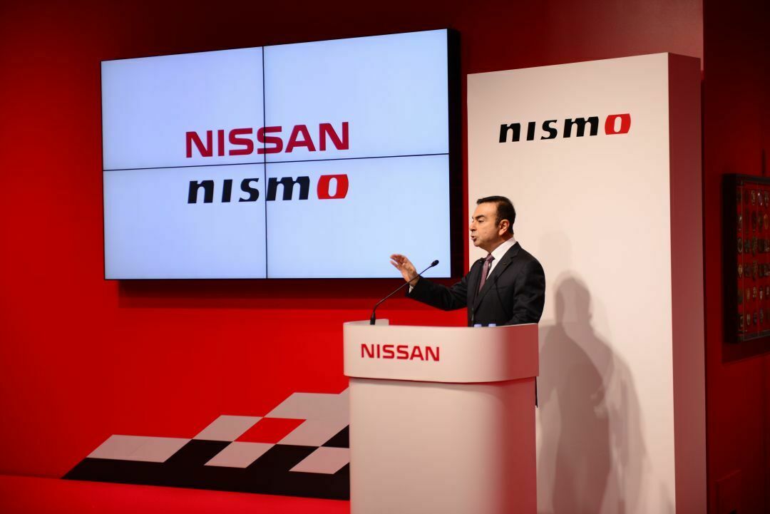 Renault-Nissan CEO Carlos Ghosn bei der Eröffnung des neuen Nismo-Zentrums in Yokohama.
