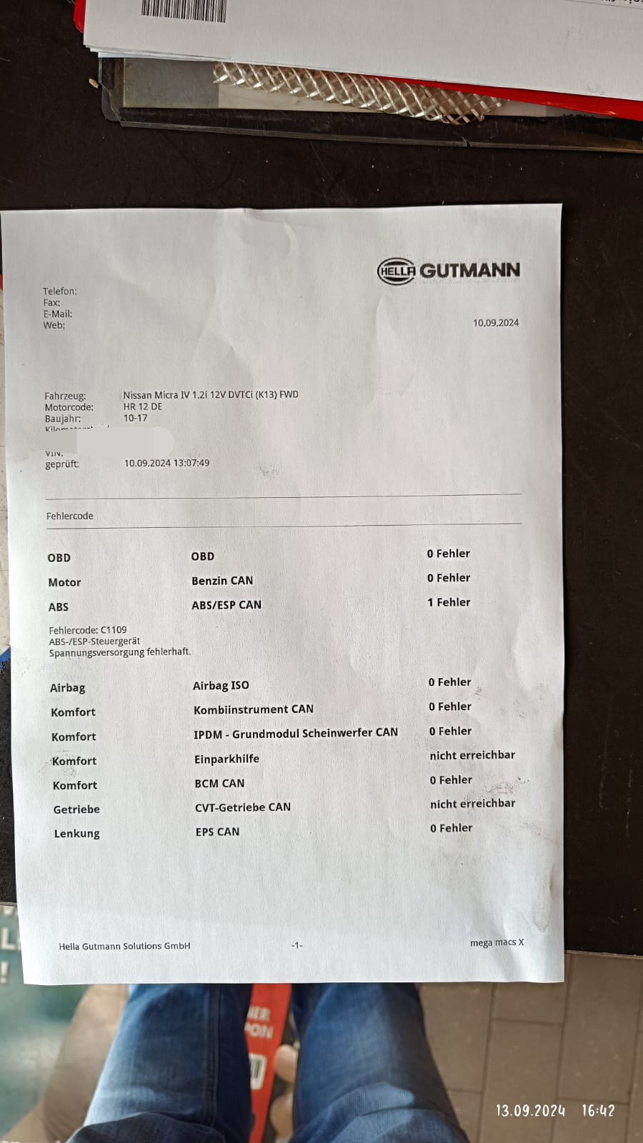 Nissan Micra K13 Motor startet nicht