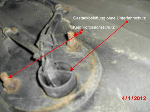 Gastankbefestigung