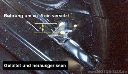 Befestigungsbohrung