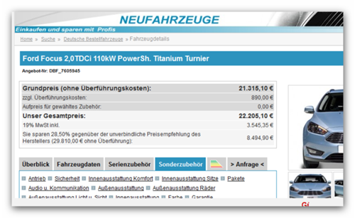 Focus Angebot