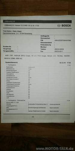 Fehlerspeicher