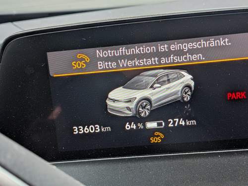 Notruffunktion Eingeschrnkt Werkstatt Aufsuchen Vw