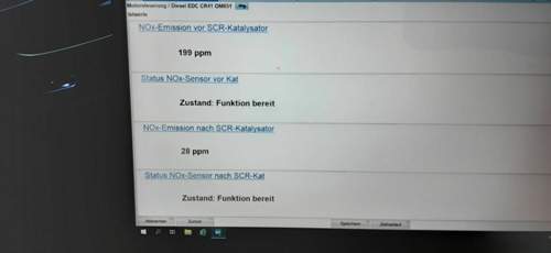 Ist Werte NOX Sensoren