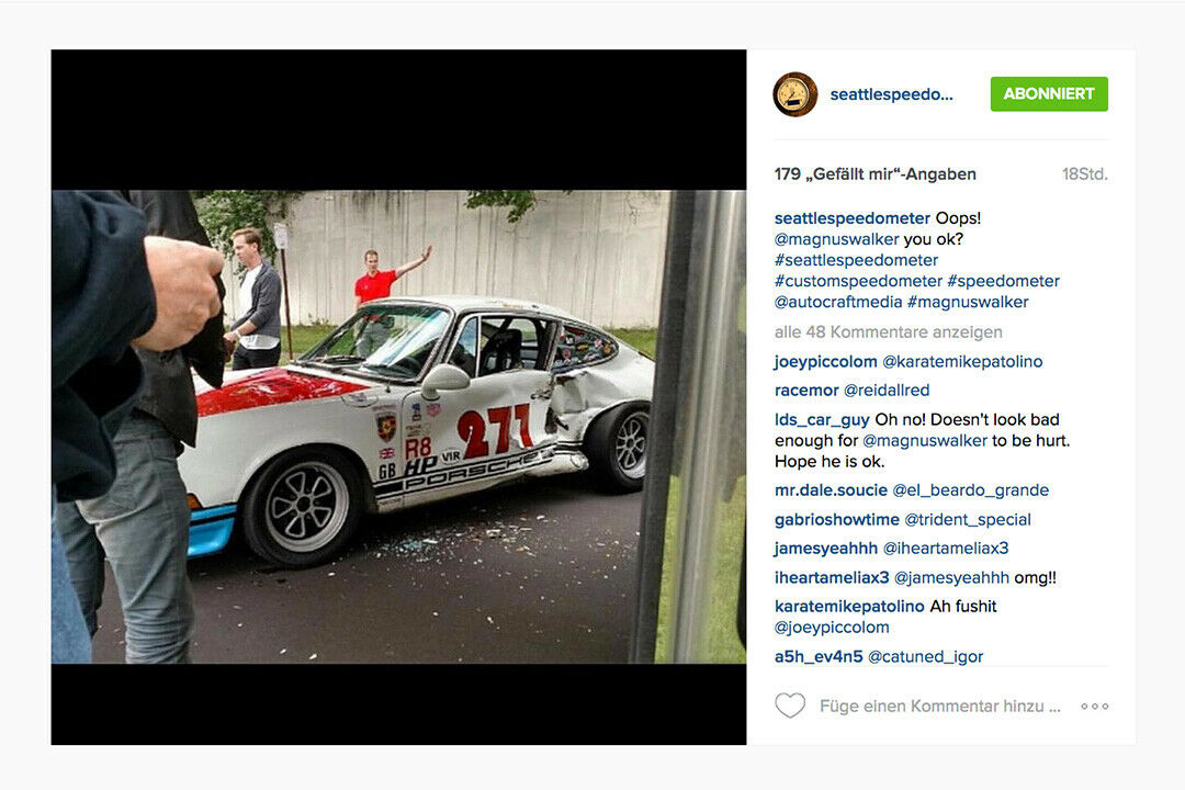 Magnus Walkers Porsche nach dem Unfall - Offenbar hat der Urban Outlaw sein Lieblingsfahrzeug gecrasht