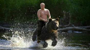 Putin-rides-a-bear