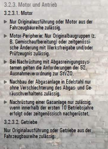 Anforderung H-Kennzeichen
