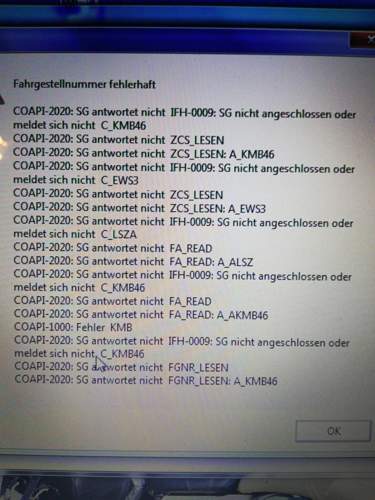 Fehlermeldung