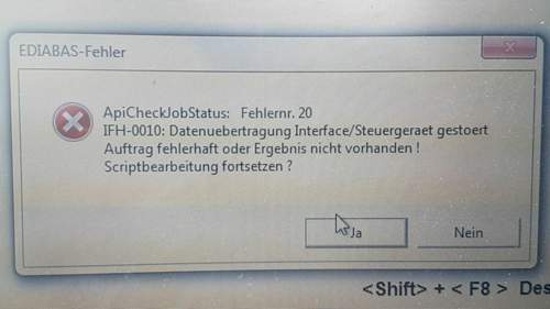 Fehlermeldung