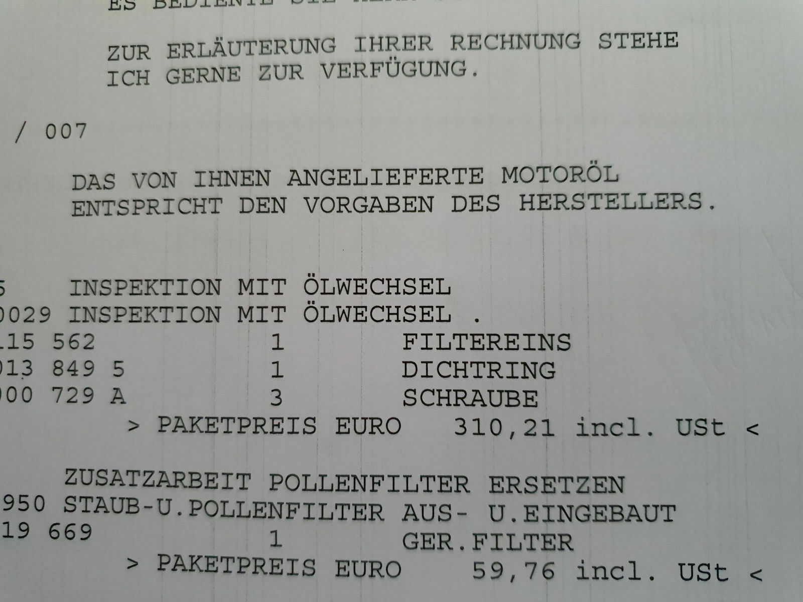 Öl Freigabe 502.000 schriftlich?