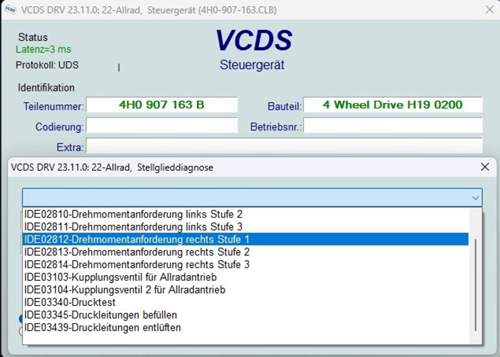 VCDS Stg.22 Stellglied