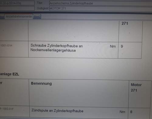 Drehmomente M271