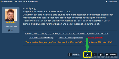 Editier-button