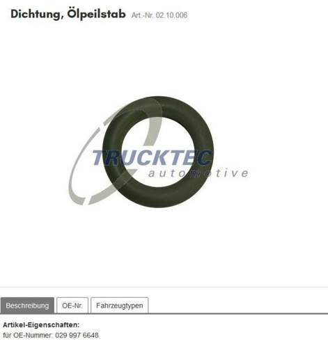 Oelpeilstabdichtung