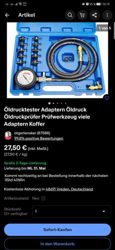 Öldruck Messzubehör