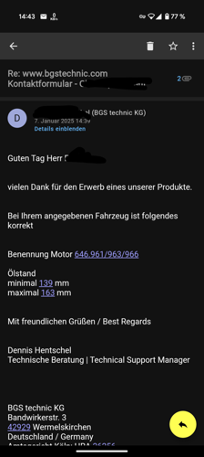 Antwort von BGS