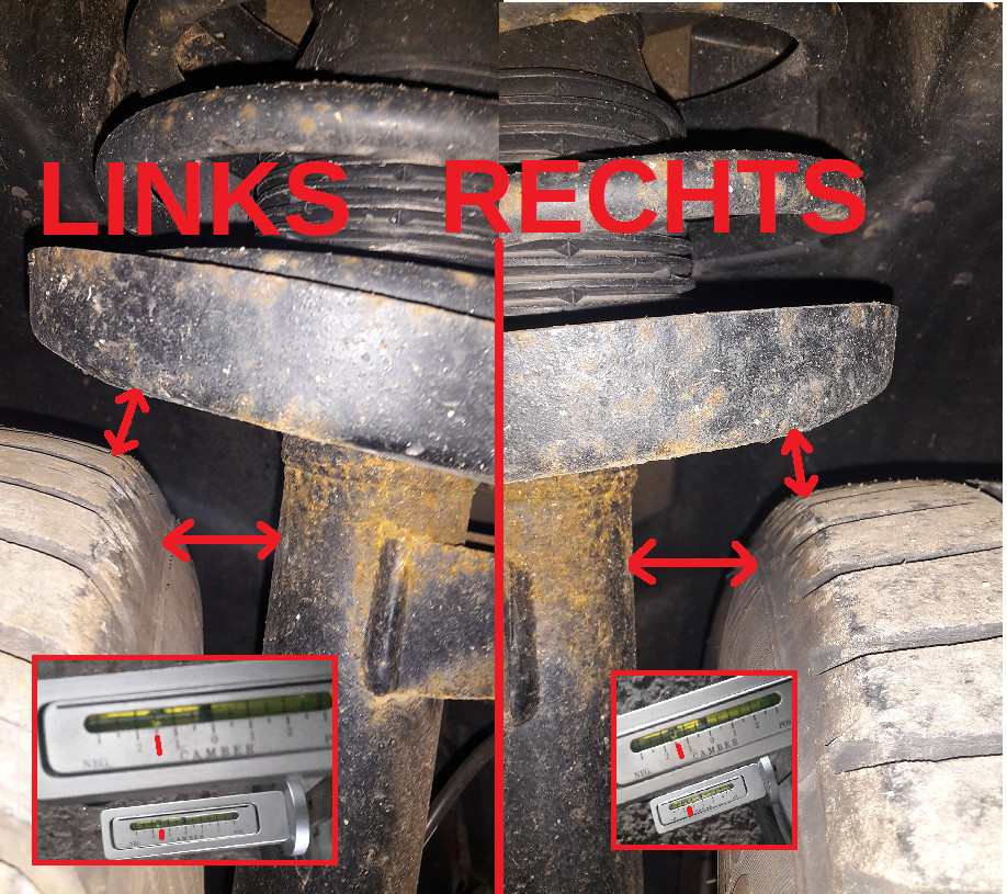 Omega B - 225/55 R16 Reifen zu Nah am vorderen Stoßdämpfer