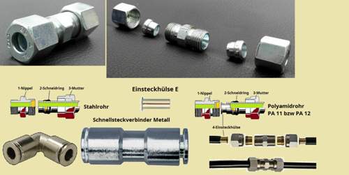 Nippel-steckverbinder-metall
