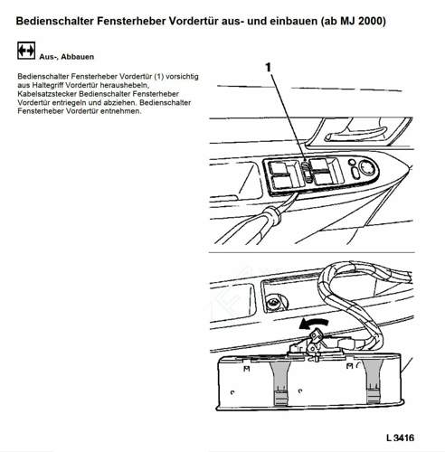 Fensterheber Schalter FL FS