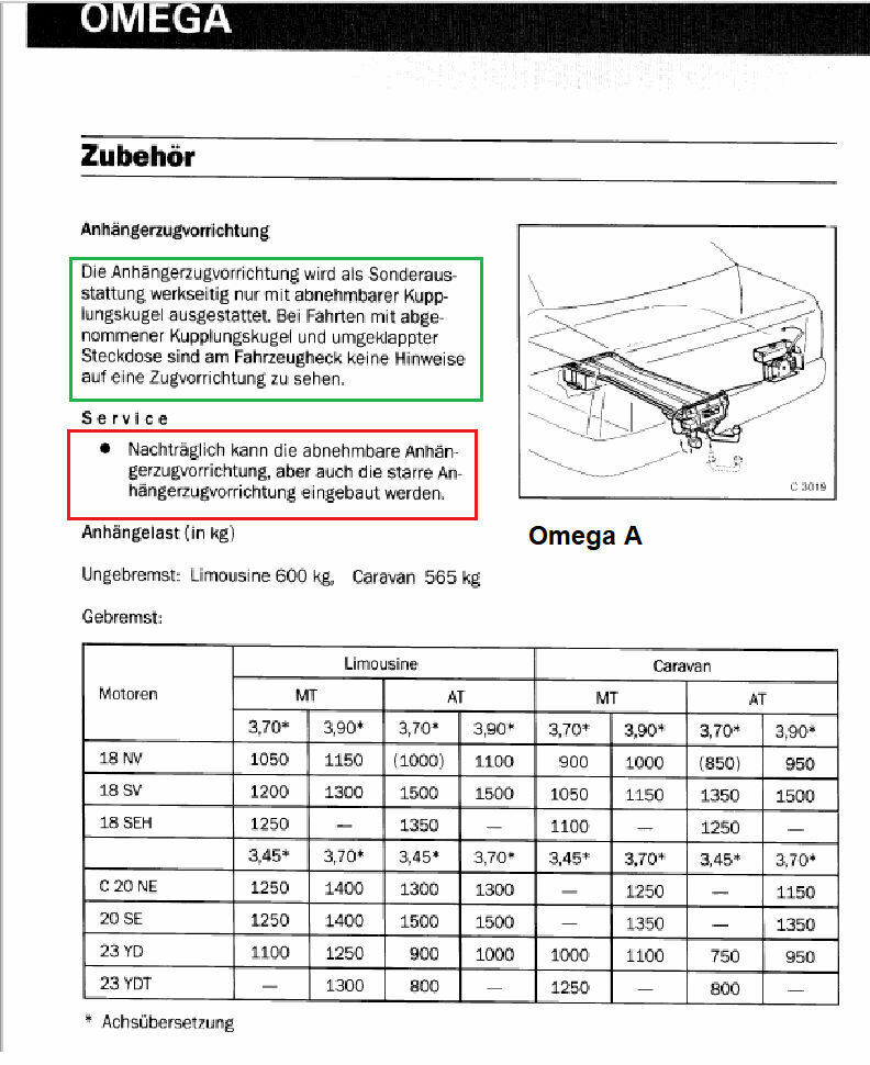 Omega B - FL - Irmscher Heckstoßstange Doppelrohr Limo - Selbstbau