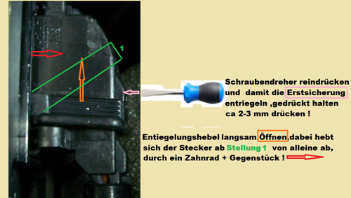 Mid-entriegelung-elektronikstecker