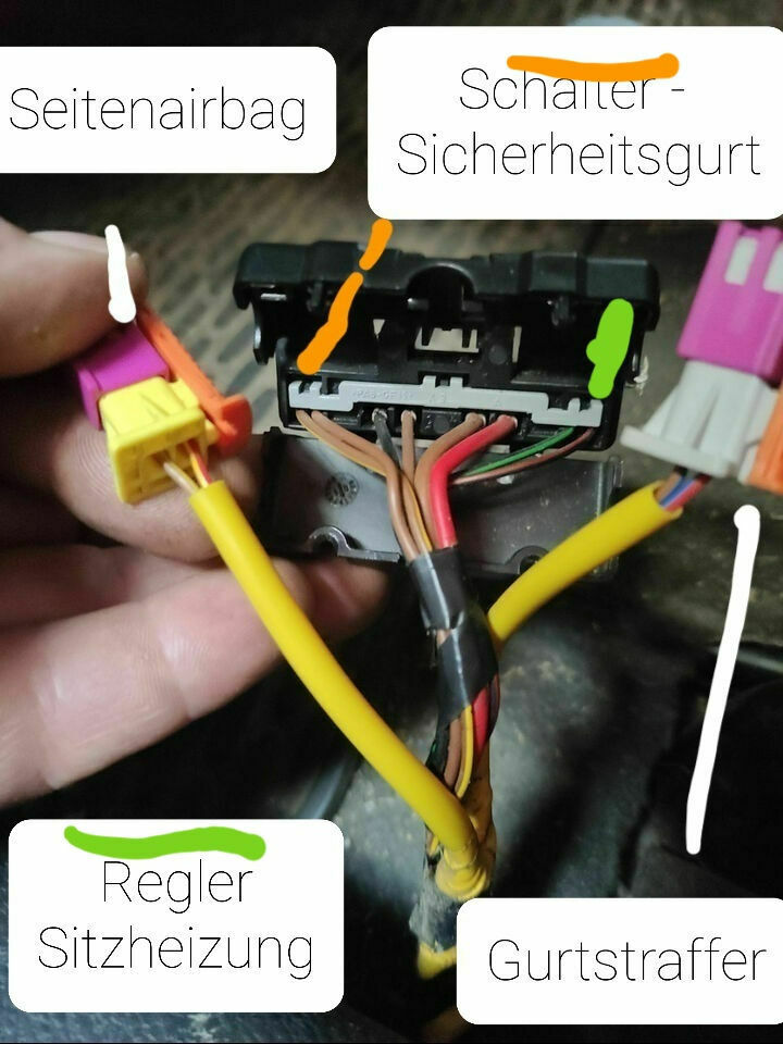 Omega B - Lageplan Kabel, Stecker usw.