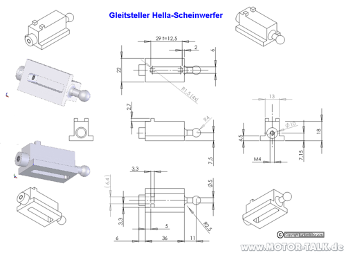 Gleitsteller-hella-scheinwerfer