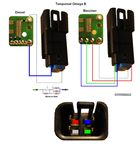 Platine-stecker-tempomat-omega-b-diesel-und-benziner