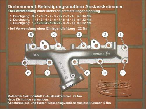 Drehmomente Krümmer