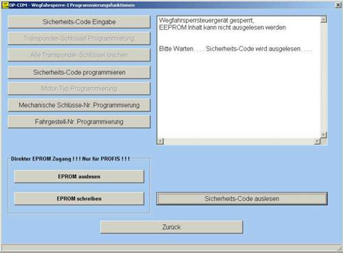 Transponder Programmierung