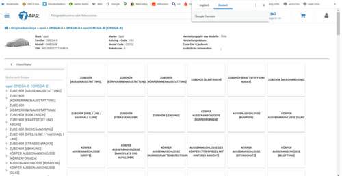 Part Liste übersetzt