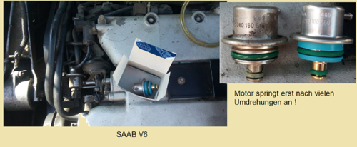 Saab-v6-kraftstoffdruckregler-defekt