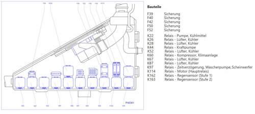 Relaiskasten Motorraum V6 E-Gas