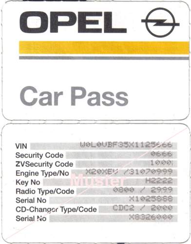 Opel Car Pass
