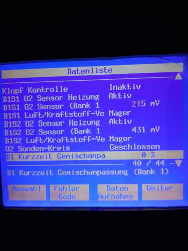 Tech 2 Datenliste Z22XE