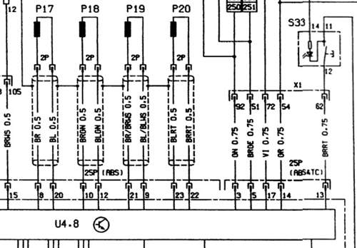 Raddrehzahlsensoren ABS Omega B