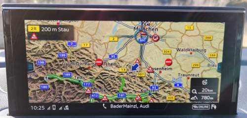 SQ7 Navi Verkehrsflussanzeige gestört