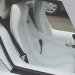 Weisses Leder eines Lamborghini