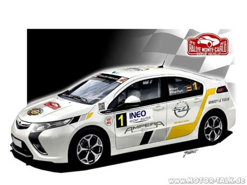 Opel Ampera im Rallyeoutfit