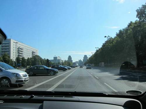 Mit dem Ampera auf der Karl-Marx-Allee